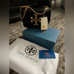 Tory Burch Black Bag with Gold Logo